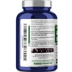 NusaPure Acai Berry capsules closeup highlights easy-to-swallow capsules