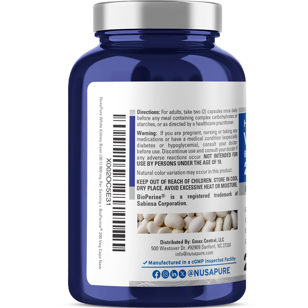 NusaPure Bioperine label emphasizes enhanced absorption potential.