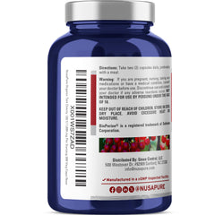 NusaPure Bioperine-enhanced capsules with absorption potential.