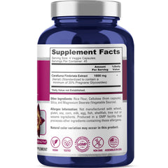NusaPure Caralluma Fimbriata packaging showcases 180 capsules for plant-based wellness