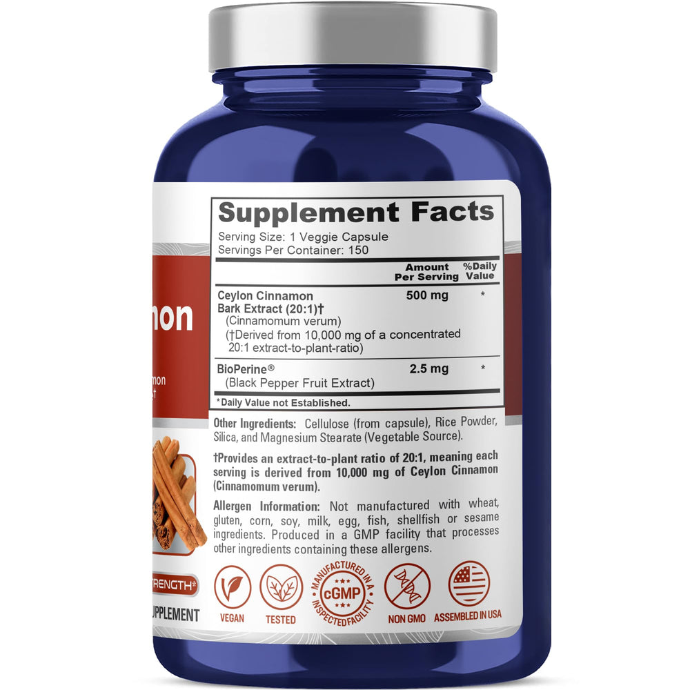 NusaPure cinnamon capsules ready-to-swallow for everyday use.