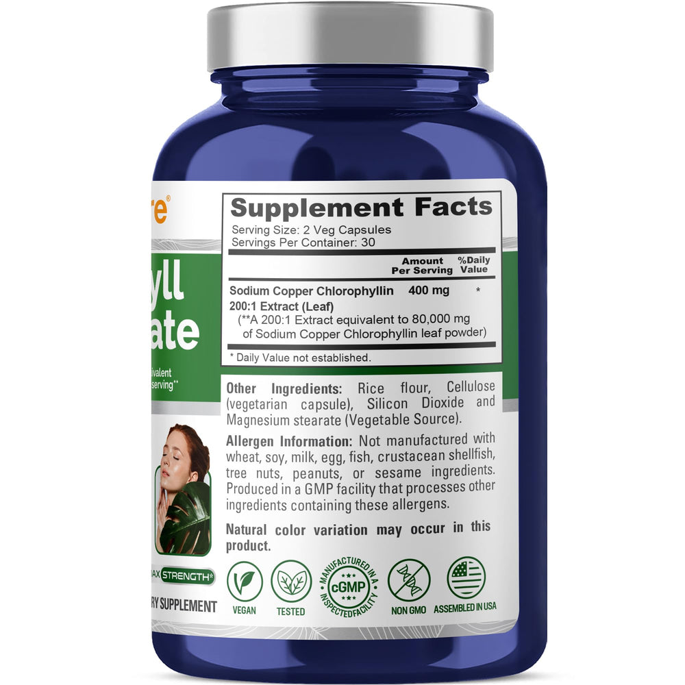 NusaPure Chlorophyll capsules offer vegan, non-GMO daily nutrition