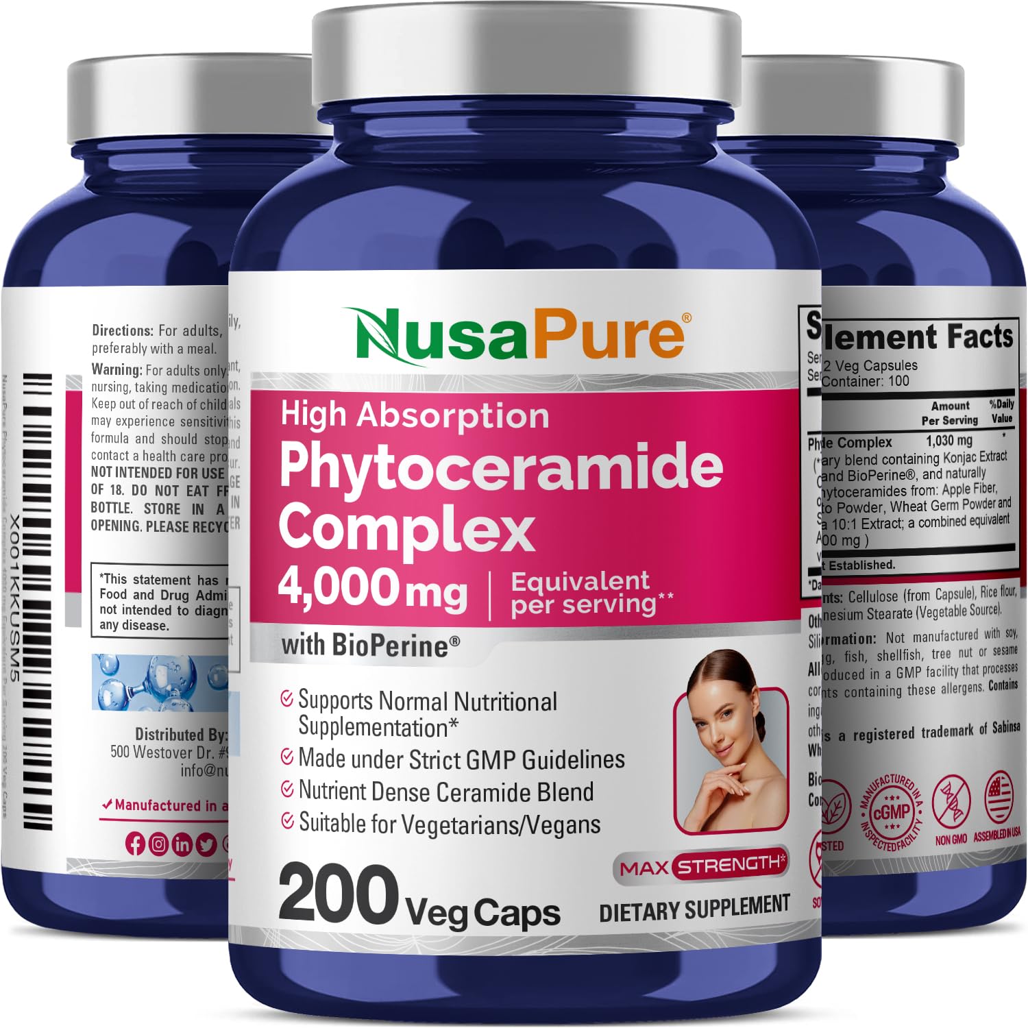 NusaPure Konjac ceramides blend image indicating plant-based ceramide sources