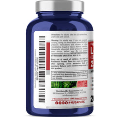 NusaPure L-Citrulline bottle label closeup showing vegan gluten-free non-GMO
