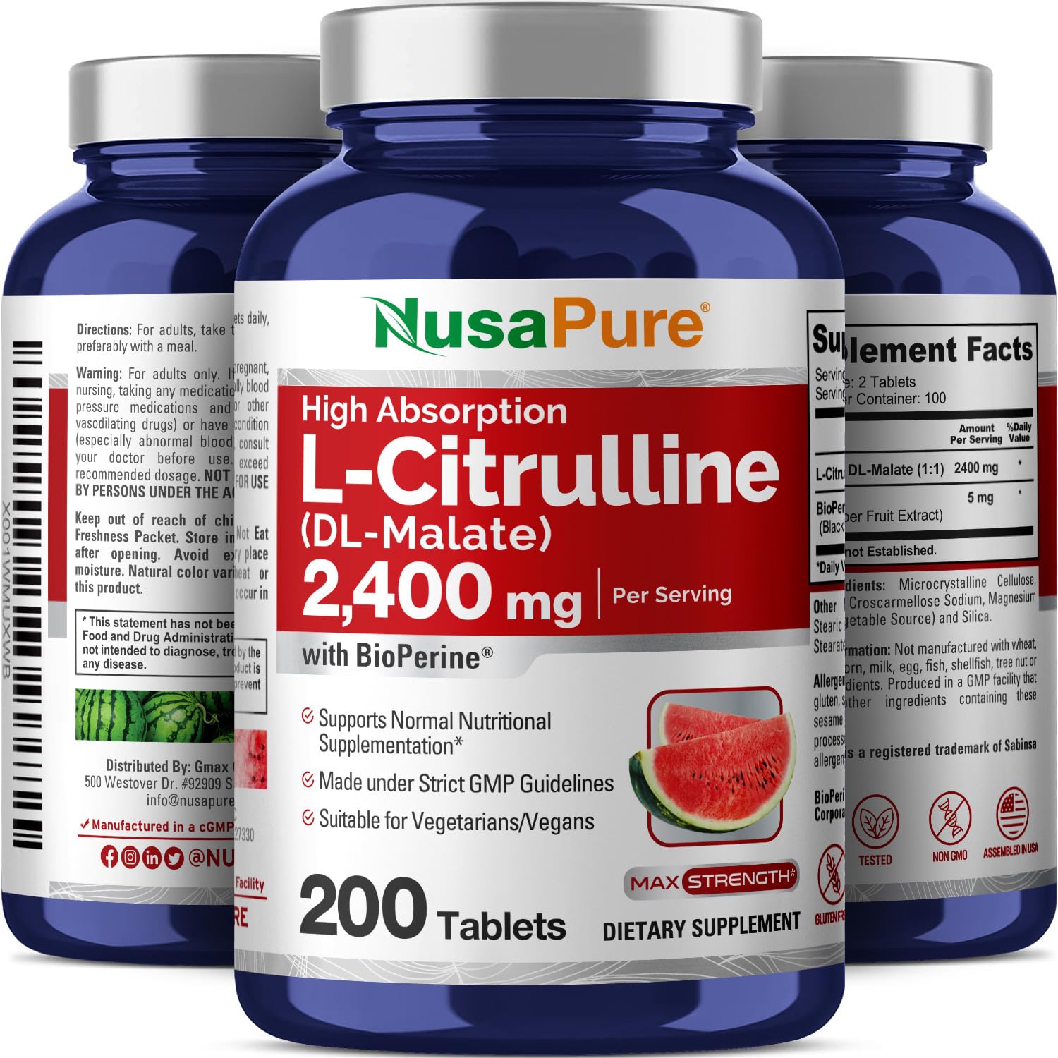 NusaPure L-Citrulline manufactured in a cGMP facility for quality