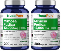 NusaPure Mimosa Pudica Seed bottle front label for quick identification
