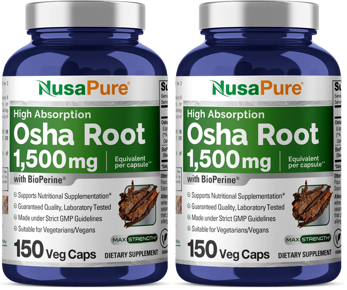 NusaPure OSHA Root bottle front view showing 1500 mg strength