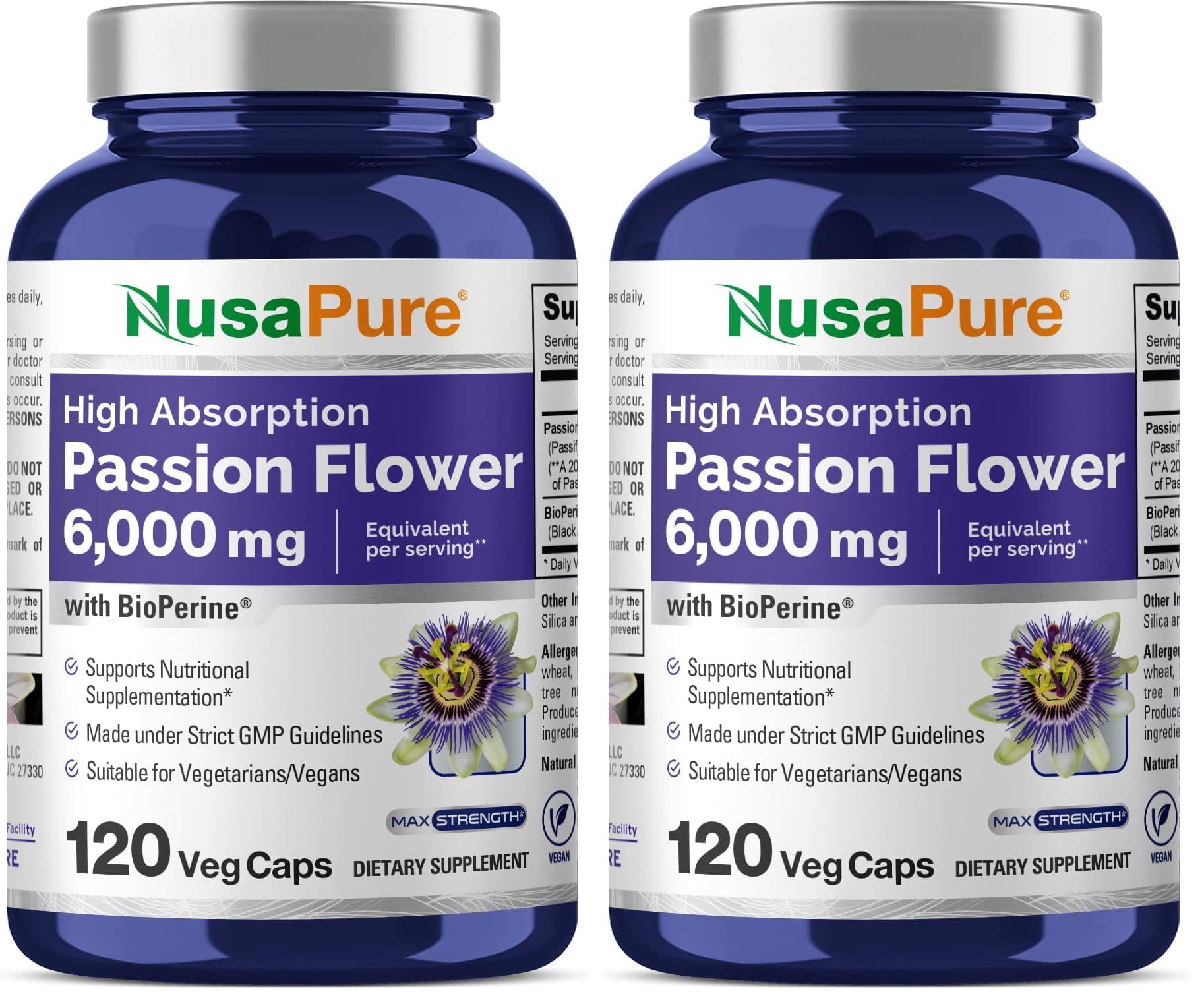 NusaPure Passion Flower 20:1 extract bottle for easy daily capsules