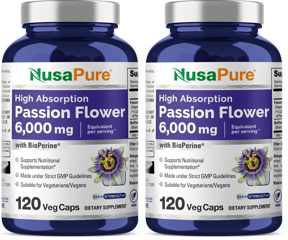NusaPure Passion Flower 20:1 extract bottle for easy daily capsules