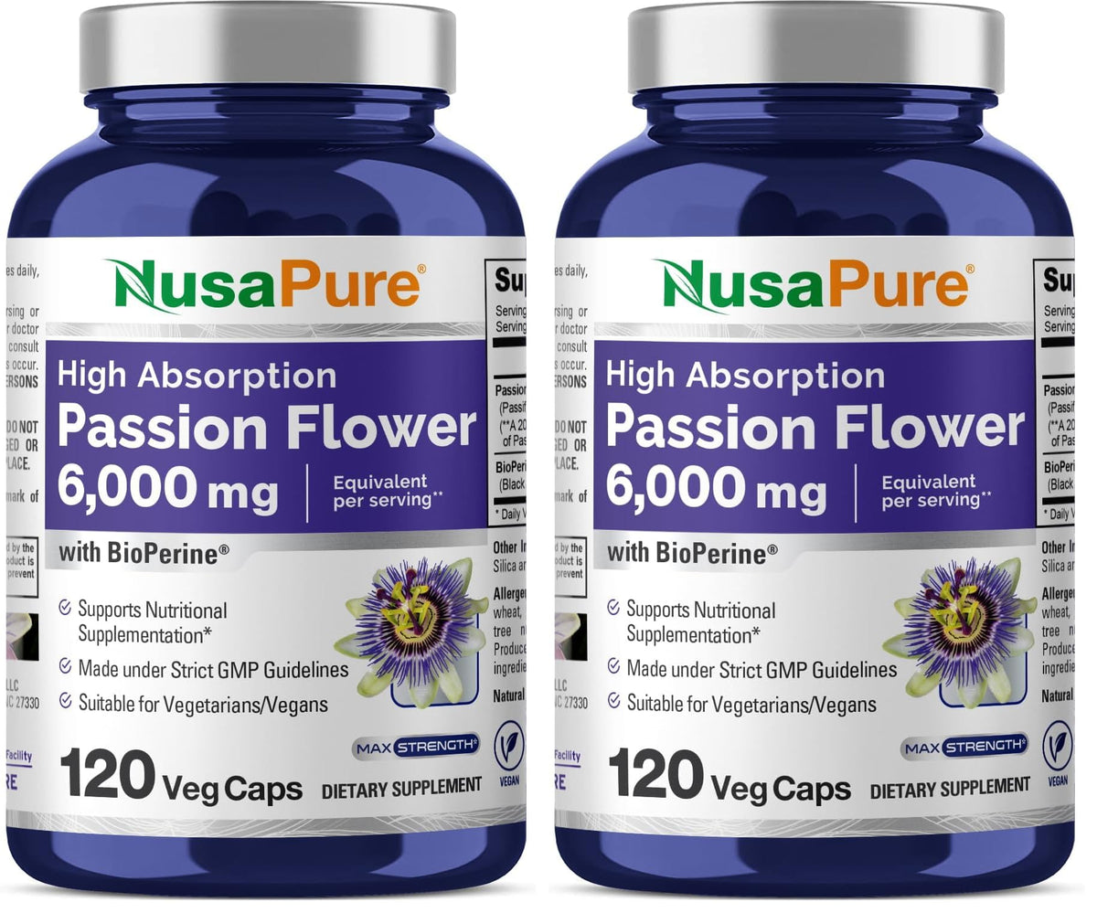 NusaPure Passion Flower 20:1 extract bottle for easy daily capsules