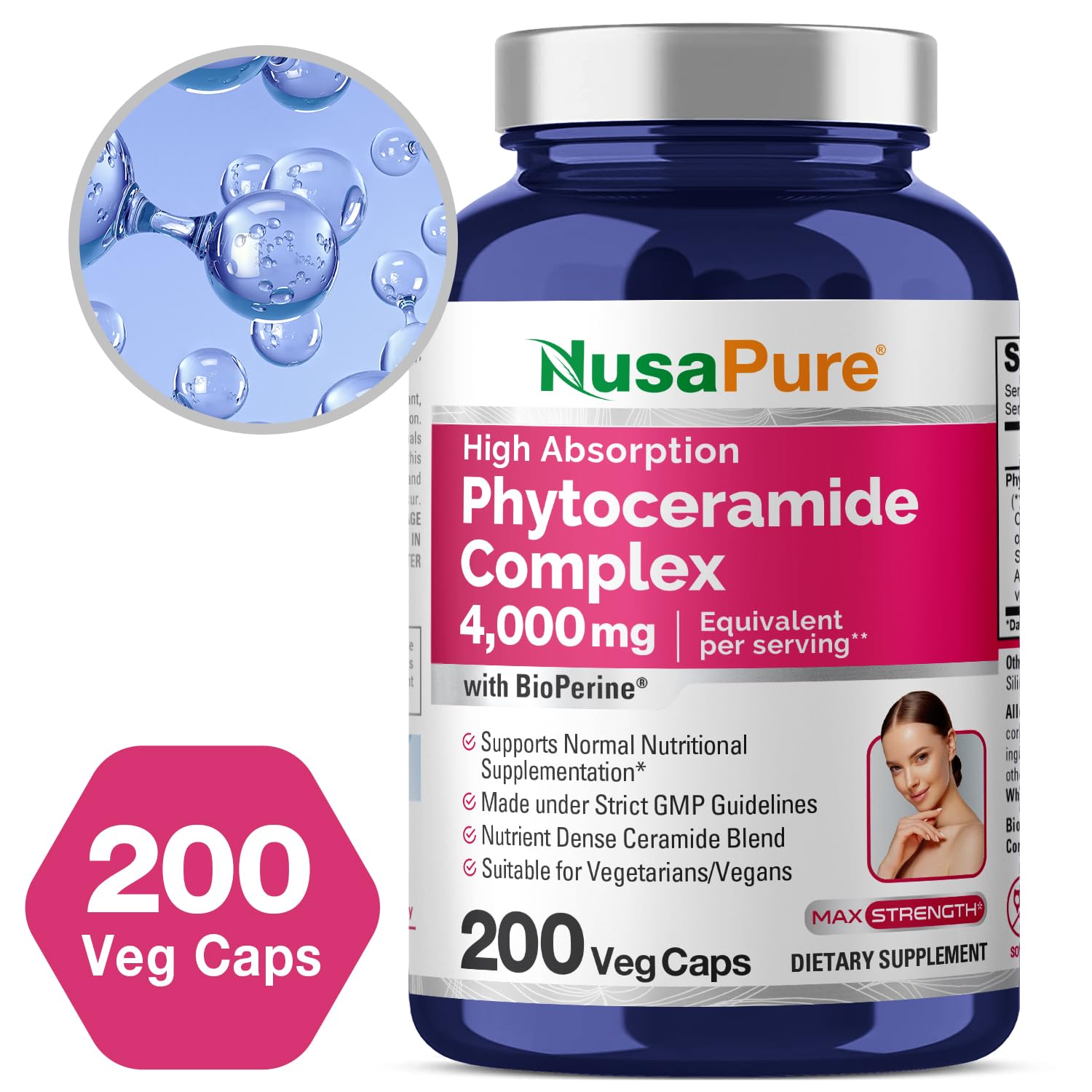 NusaPure Phytoceramide with Bioperine for better nutrient uptake