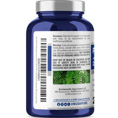 NusaPure label close-up highlighting clean ingredients and 10:1 extract