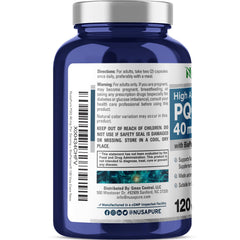 NusaPure PQQ 120 capsules, 60-day supply.