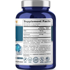 NusaPure PQQ capsules close-up, vegan-friendly supplement.