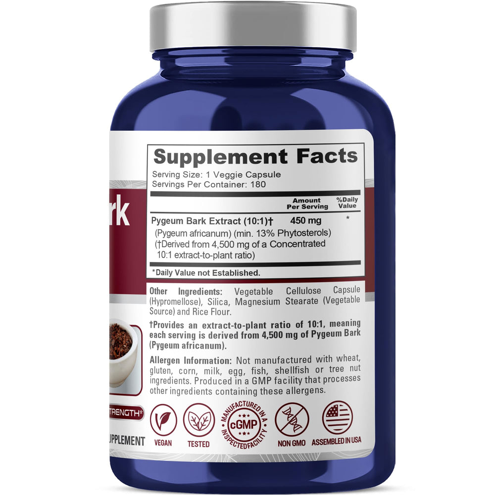 NusaPure Pygeum Bark capsules arranged for easy daily supplementation.