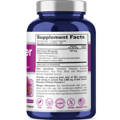 NusaPure Red Clover Blossoms capsules for convenient everyday use.