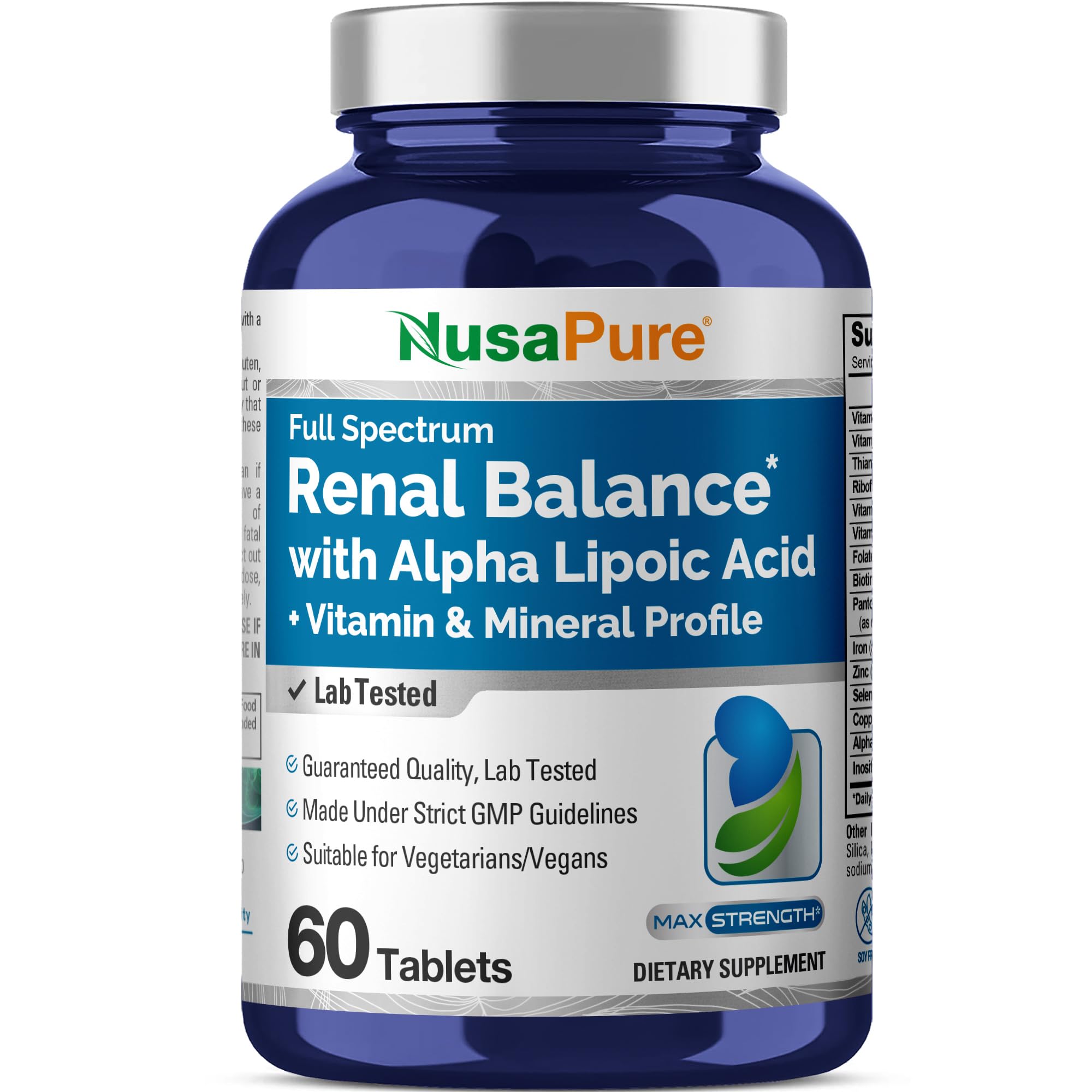 NusaPure Renal Balance bottle with capsules for daily wellness and energy support.
