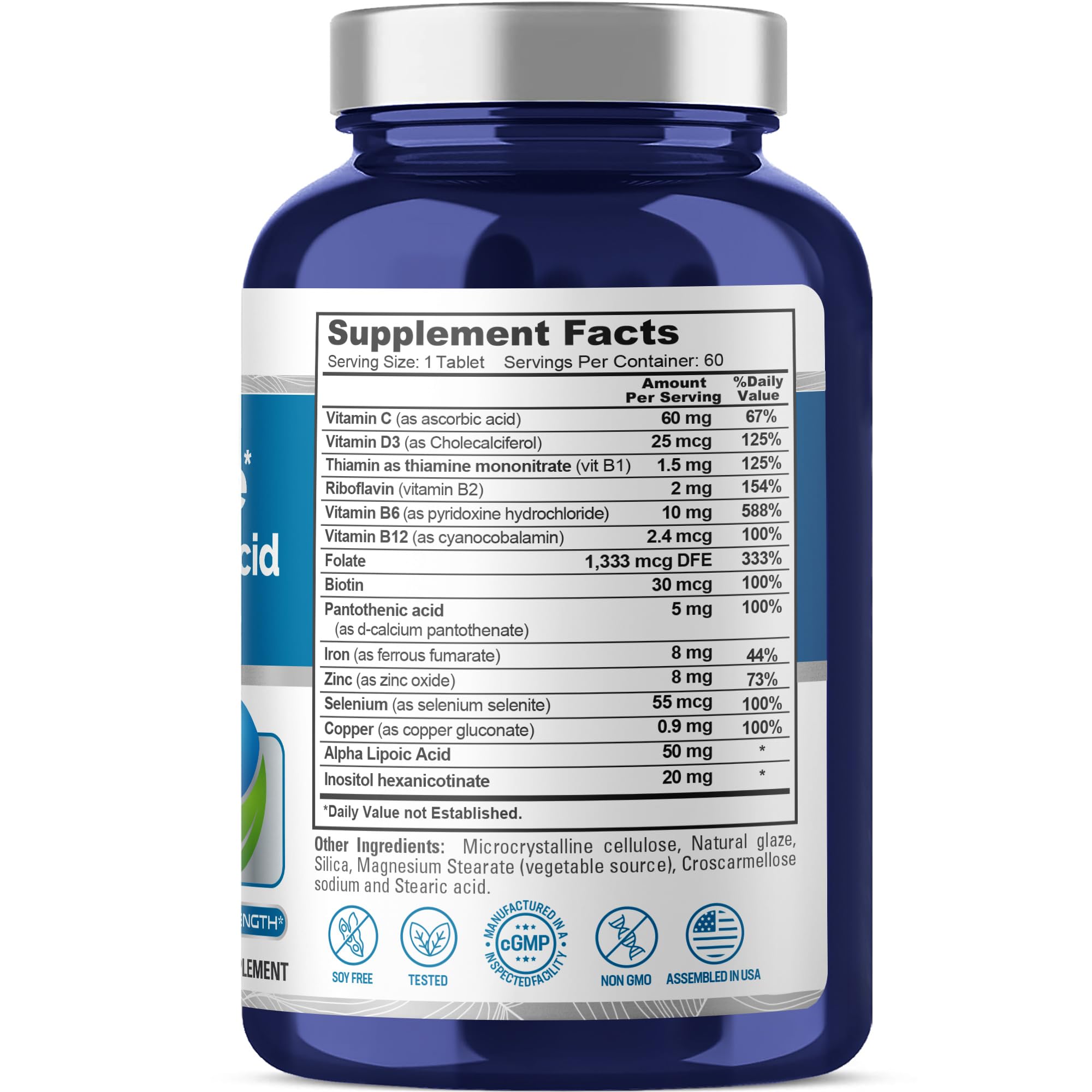 NusaPure Renal Balance tablets closeup highlighting high-potency multivitamin formula.