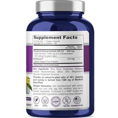 NusaPure Rhodiola Rosea capsules shown, 7500 mg equivalent per serving.