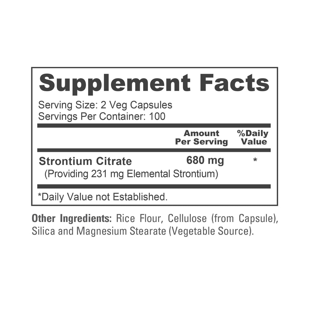 NusaPure Strontium Citrate capsules in pack ready for daily routine