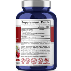 NusaPure Tart Cherry 20:1 extract capsules for vegan daily support.
