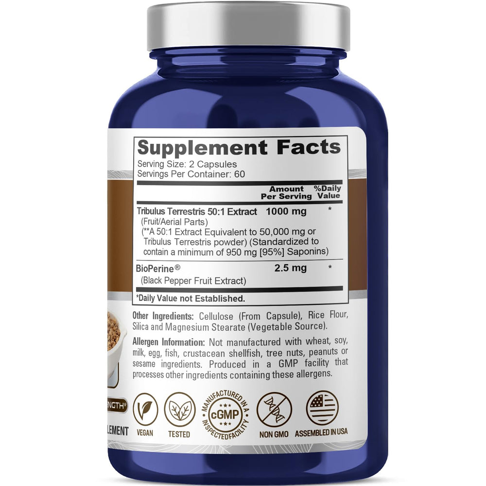 NusaPure Tribulus 50:1 extract capsules for everyday use