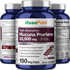 NusaPure vegan gluten free non GMO badge on packaging