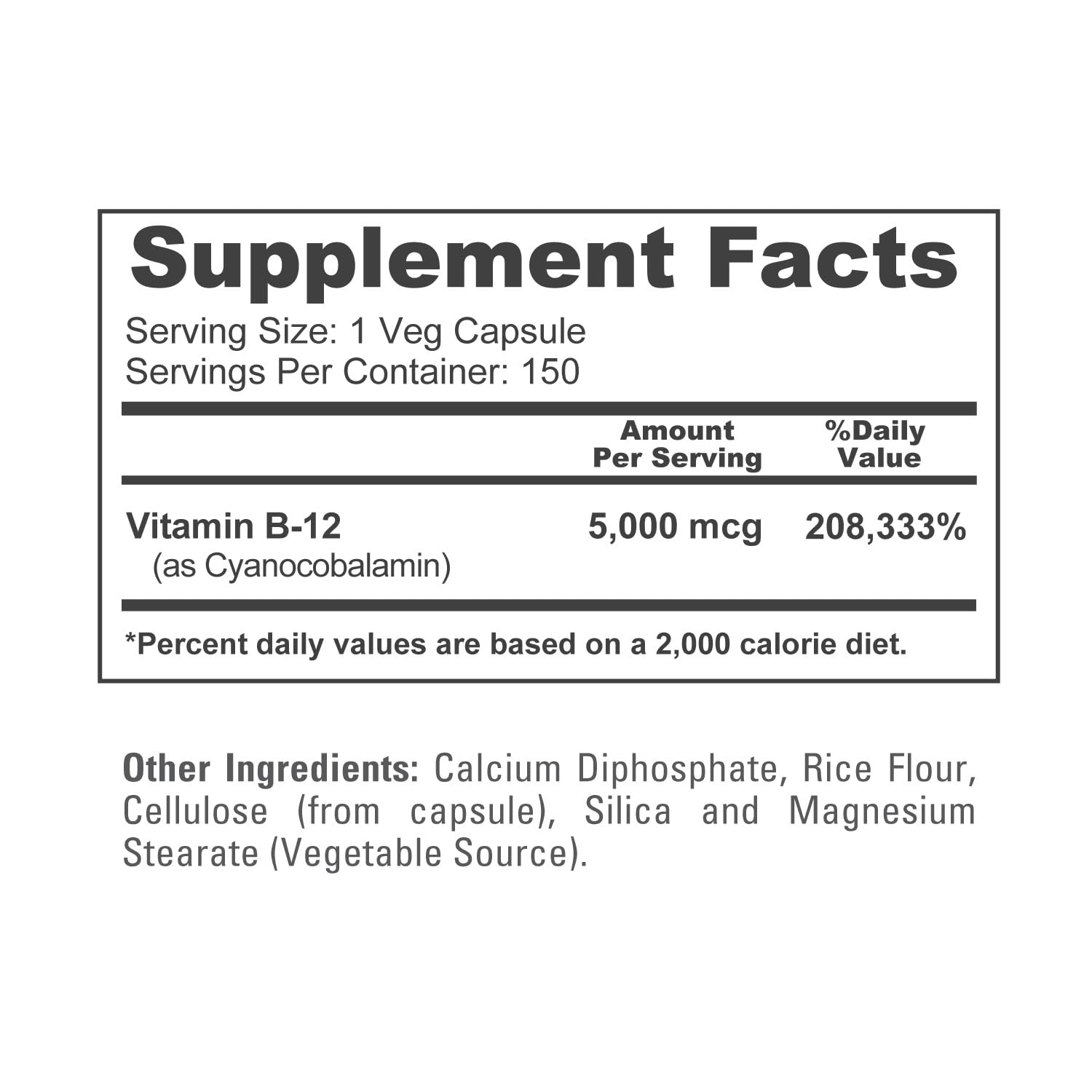 NusaPure Vitamin B12-5000mcg vegan icon on packaging signaling suitability for plant-based lifestyles.