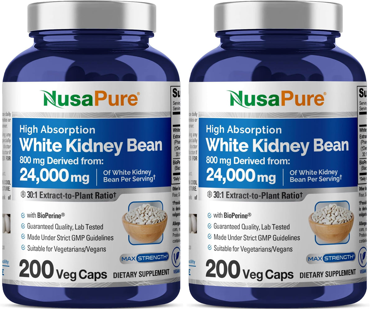 NusaPure white kidney beans 30:1 extract bottle shows concentrated potency for daily use.
