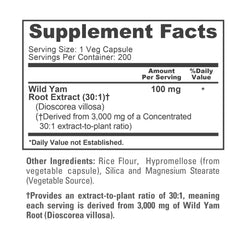Open bottle showing 200 vegan capsules for a long-lasting supply.
