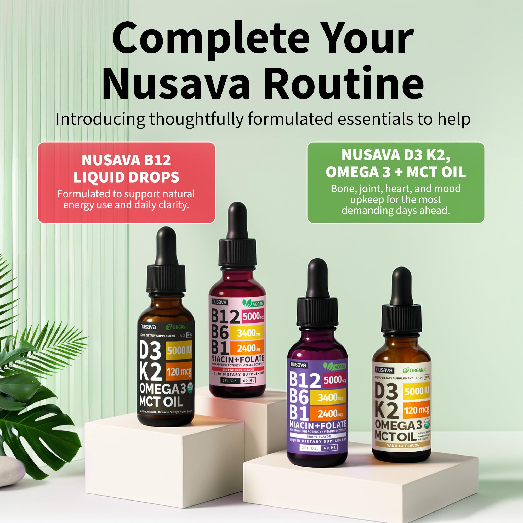 NUSAVA B12 Drops raspberry flavor invites daily use