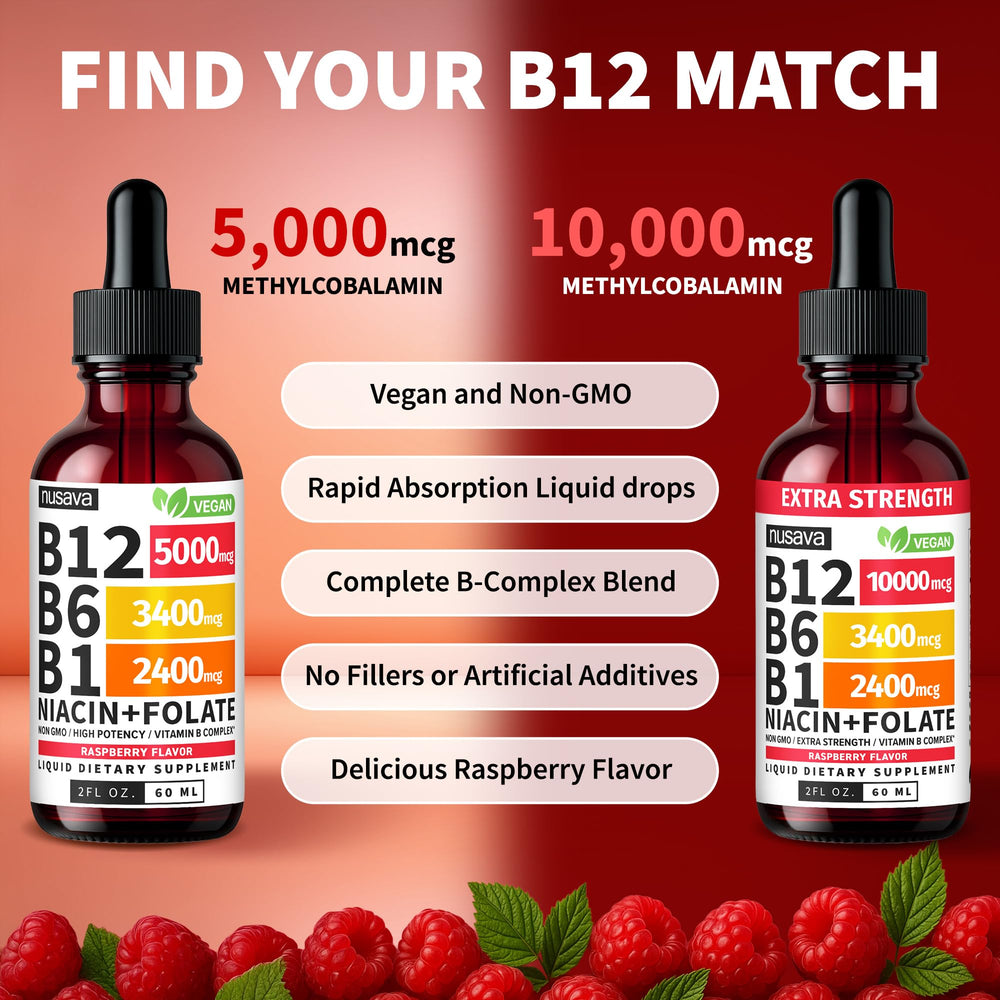 NUSAVA B12 Drops vegan non-GMO gluten-free certification for purity