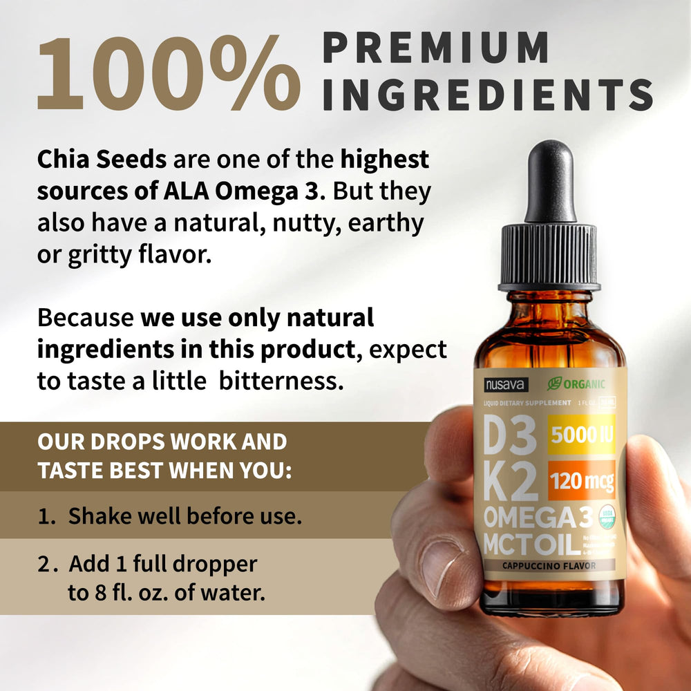 Side nutrition label shows 5000 IU D3 and 120 mcg K2.