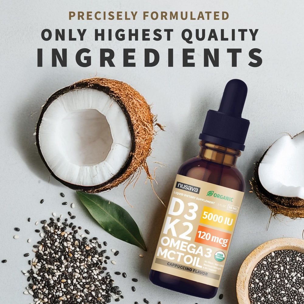 USA-made NUSAVA D3 K2 drops with global ingredients.