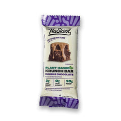 NuSkool plant-based protein Krunch bar highlighting vegan protein