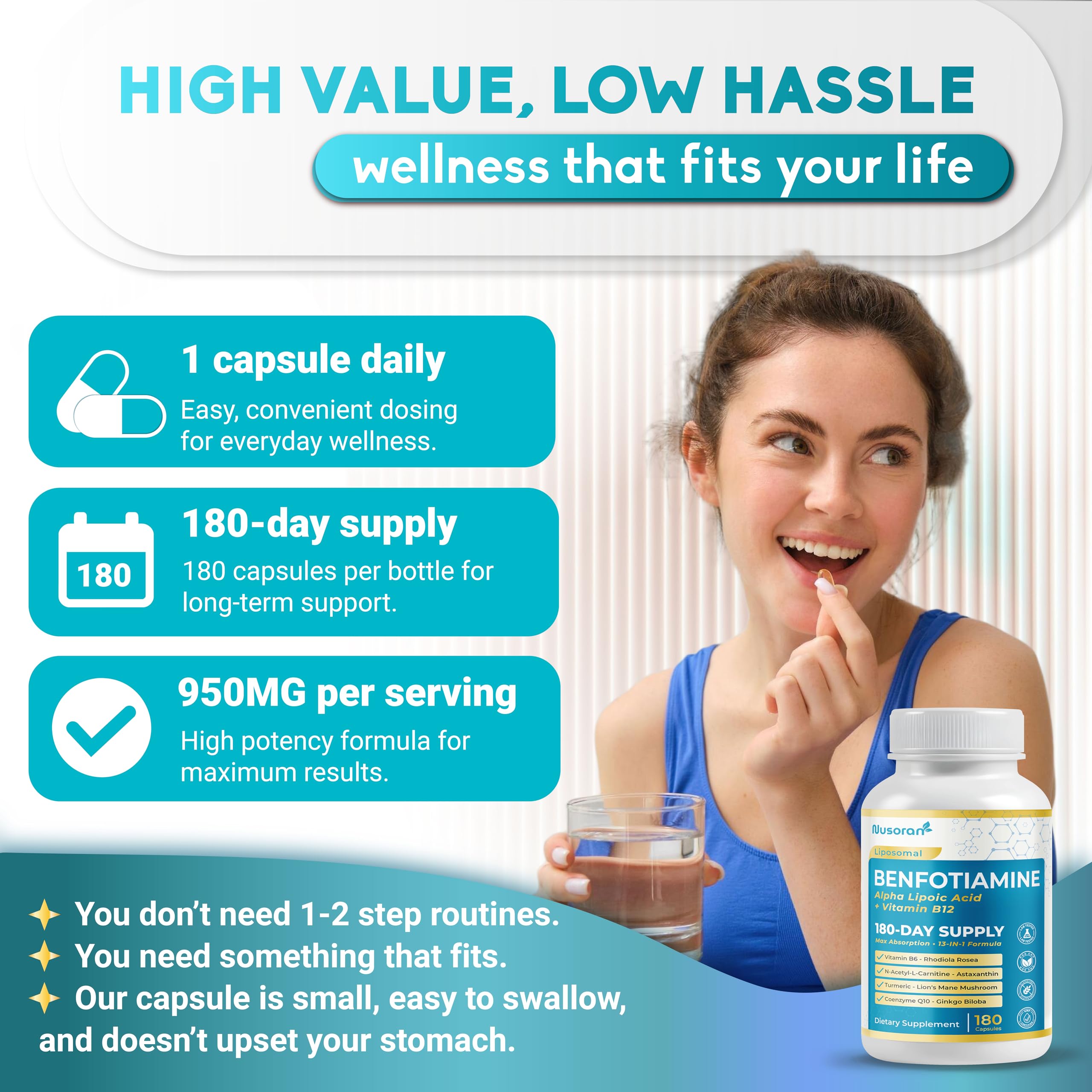 NUSORAN rhodiola rosea plant suggesting adaptogenic support for focus
