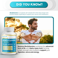 NUSORAN Ultra Benfotiamine capsules ready for daily supplementation