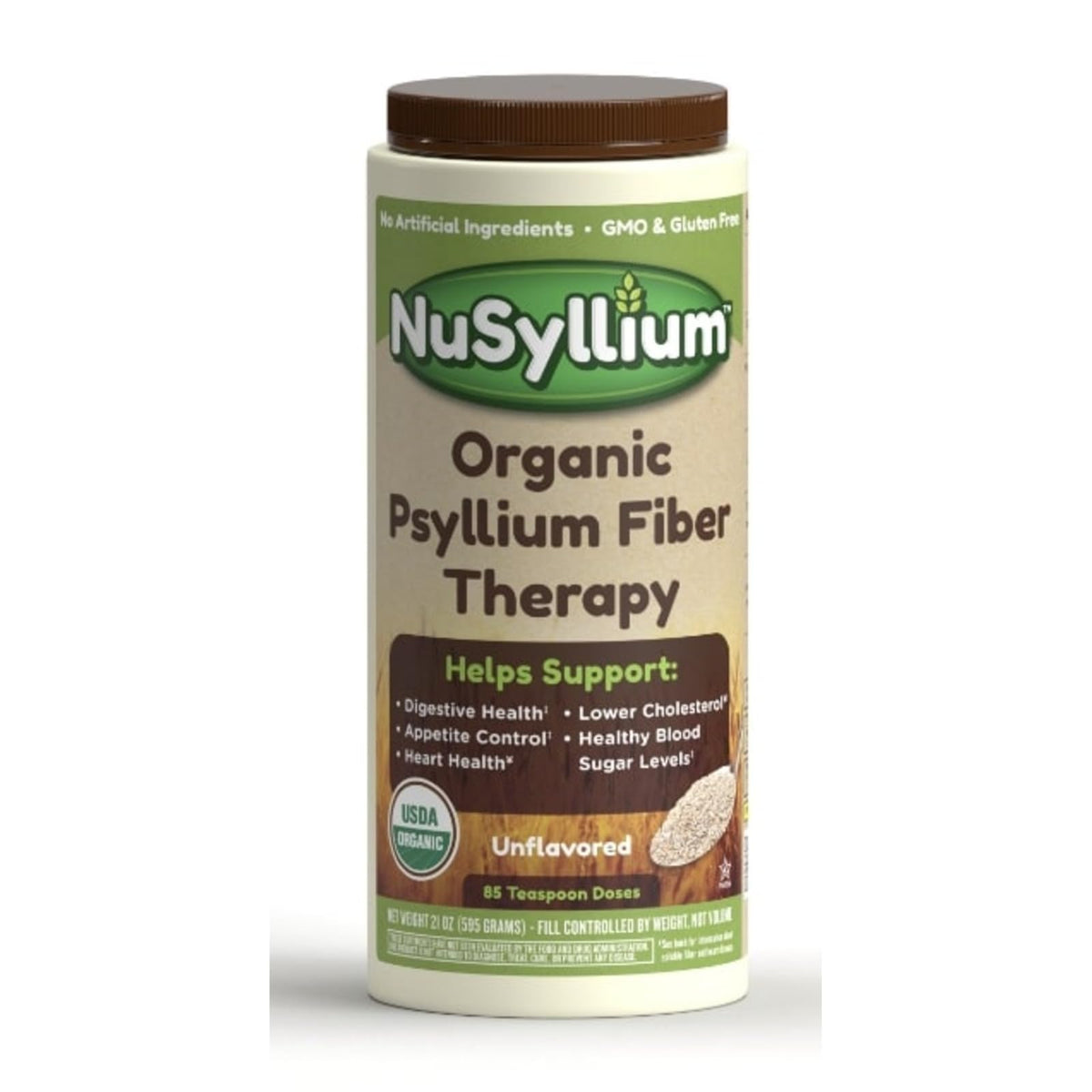 NuSyllium psyllium husk powder bottle ready to mix for daily fiber