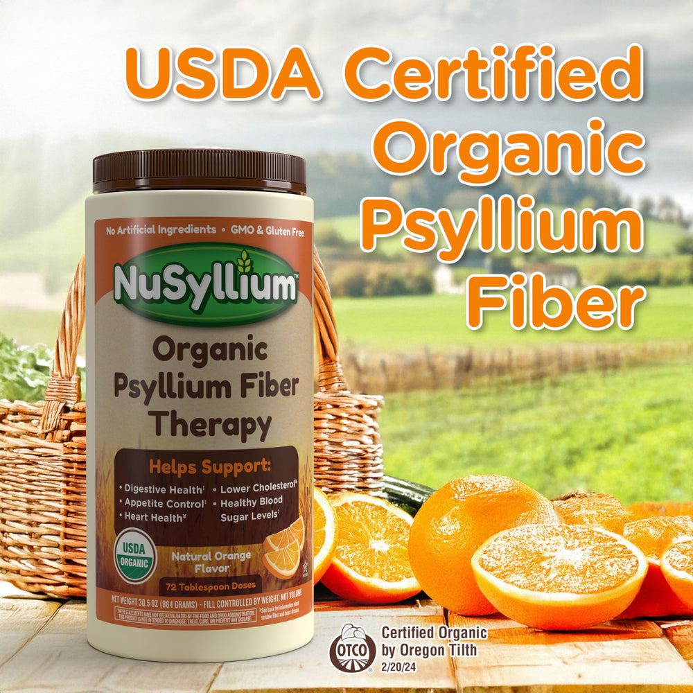 NuSyllium added to a smoothie for fiber boost.
