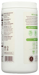 Close-up of Nutiva Hemp Protein powder showing nutty aroma for smoothies.