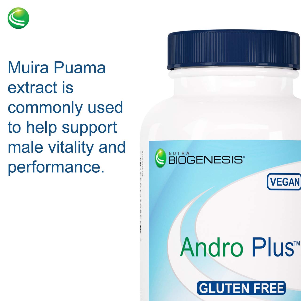 Andro Plus bottle label highlights 90 vegetarian capsules per bottle