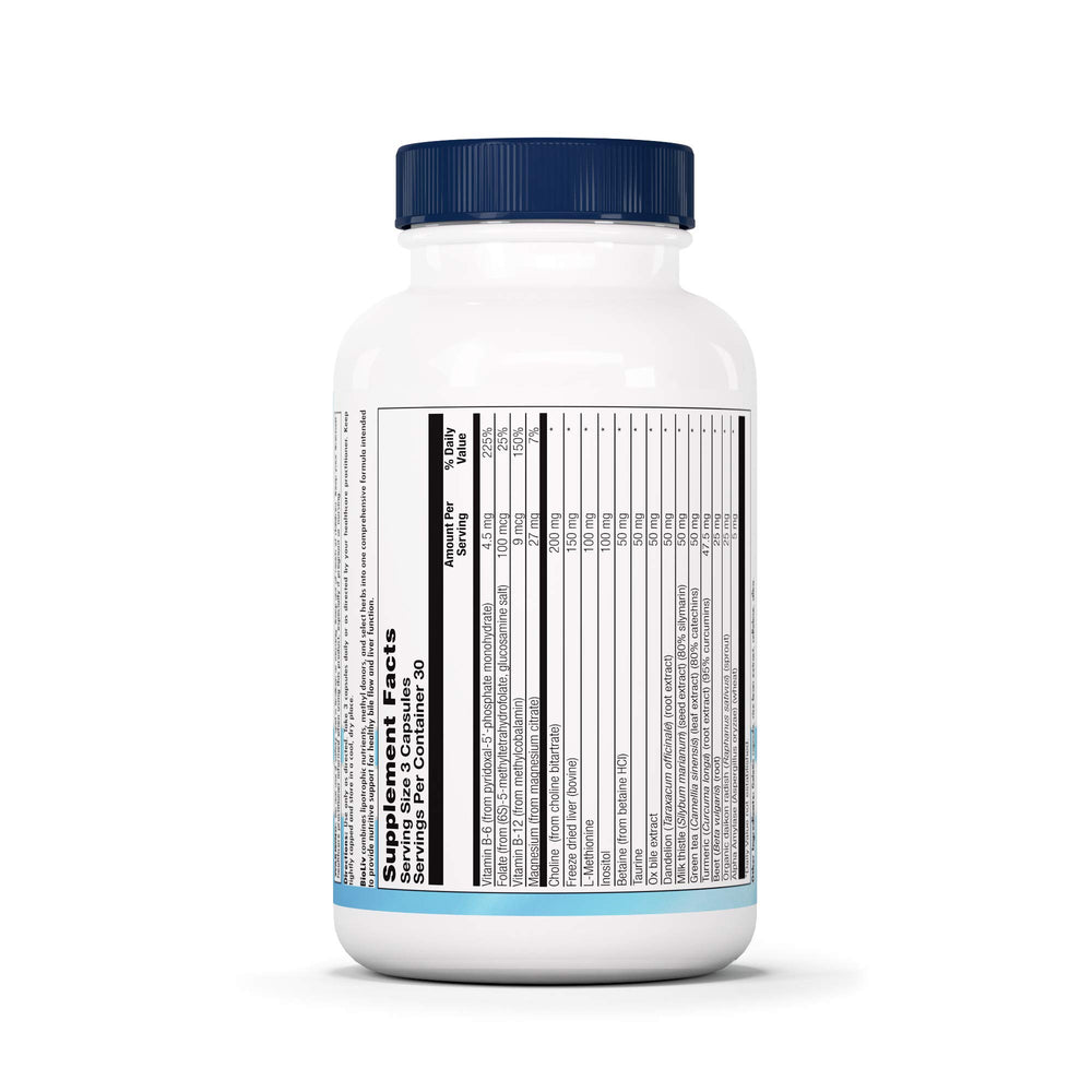 Nutra BioGenesis BioLiv beet root ingredients on label emphasize digestive wellness