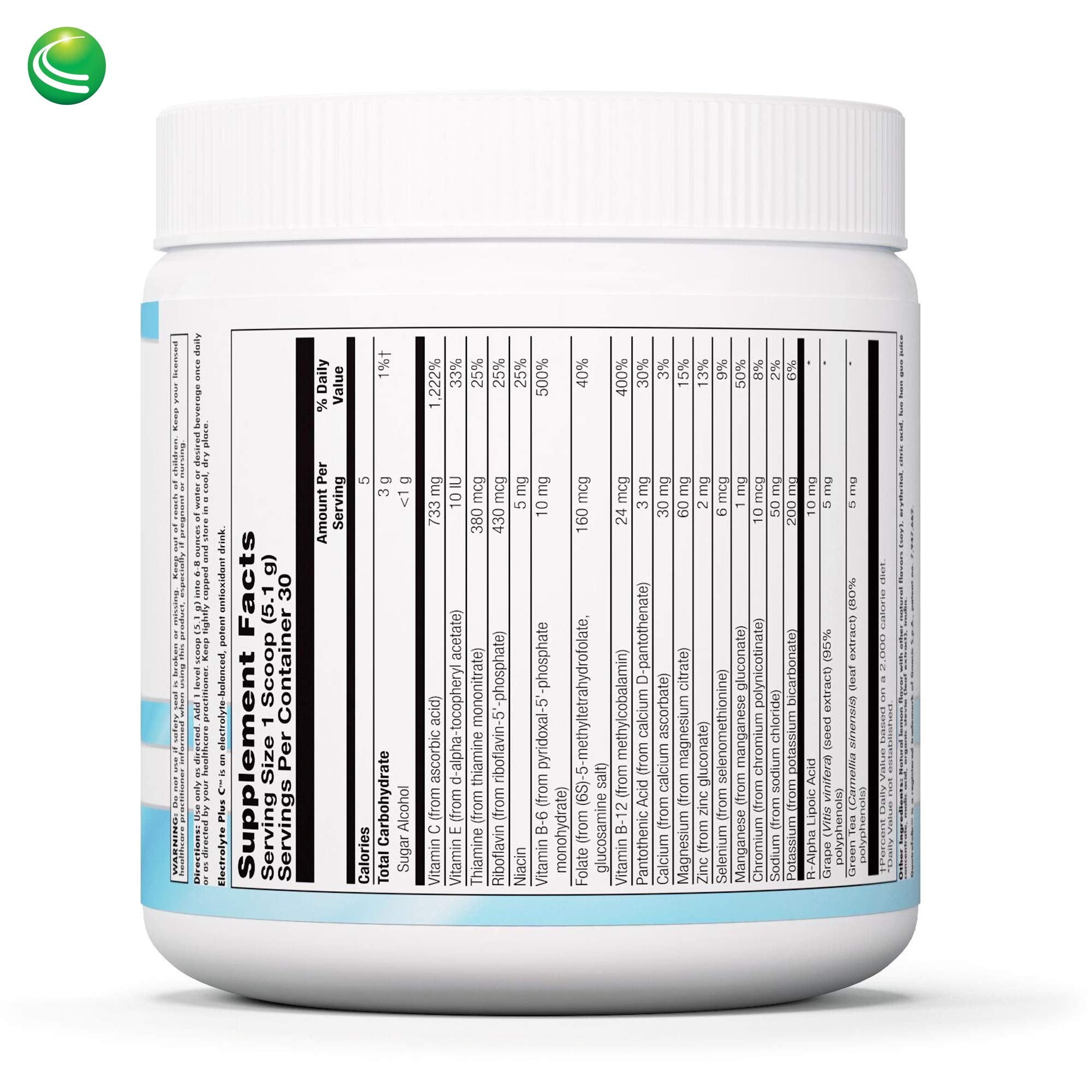 Nutra BioGenesis Electrolyte Plus C scoop measures hydration for workouts