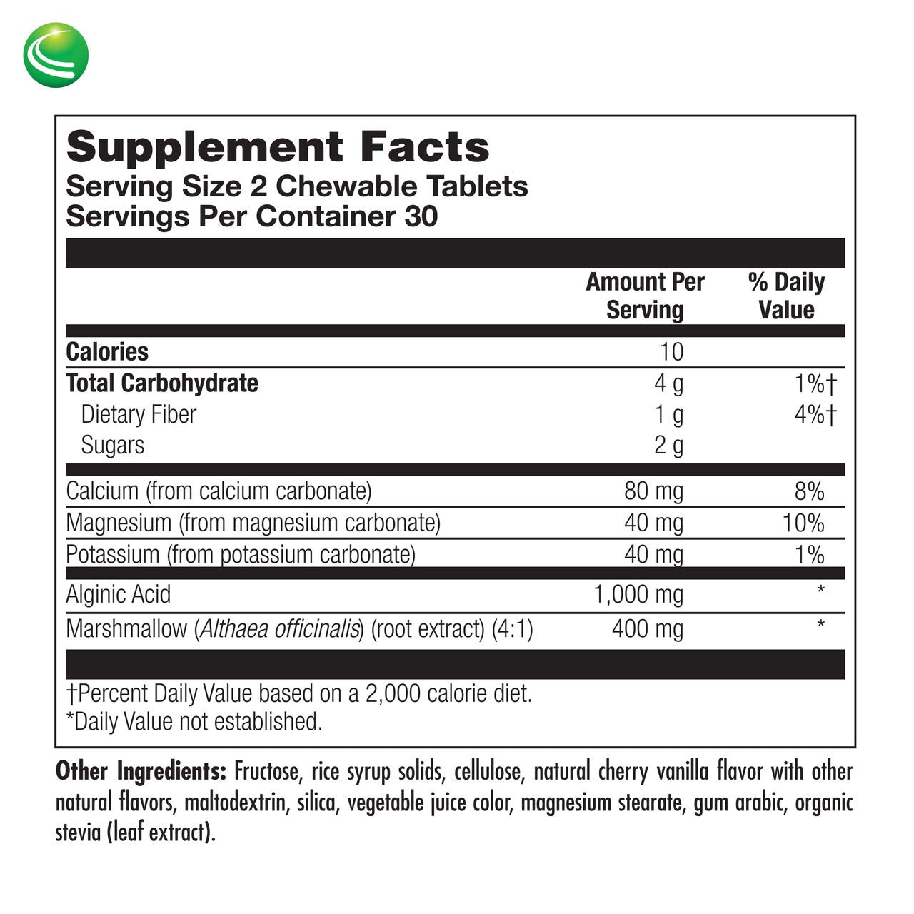 Nutra BioGenesis EsophaSoothe kid-friendly chew image with cherry-vanilla flavor.