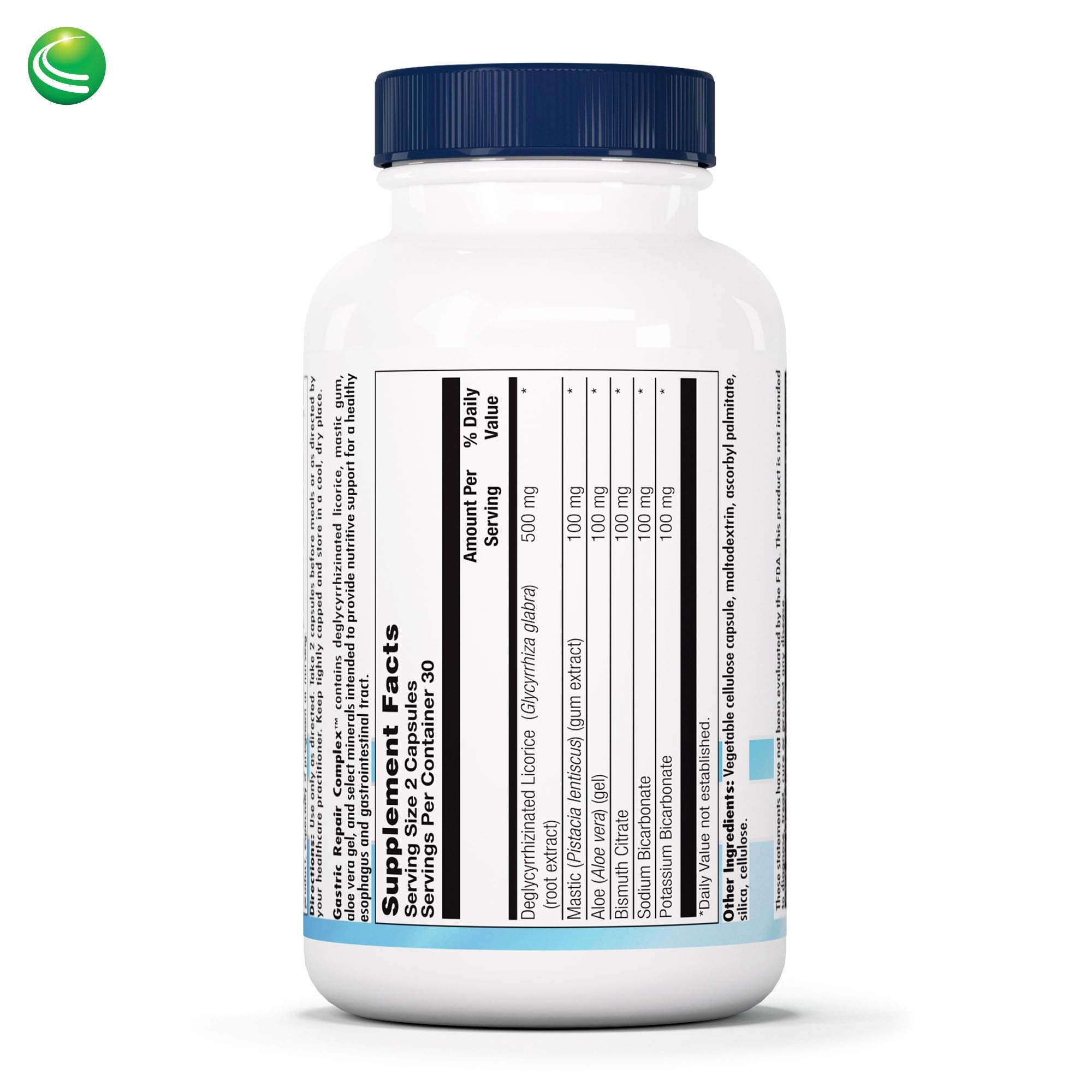 Nutra BioGenesis Gastric Support Complex capsules are easy to swallow