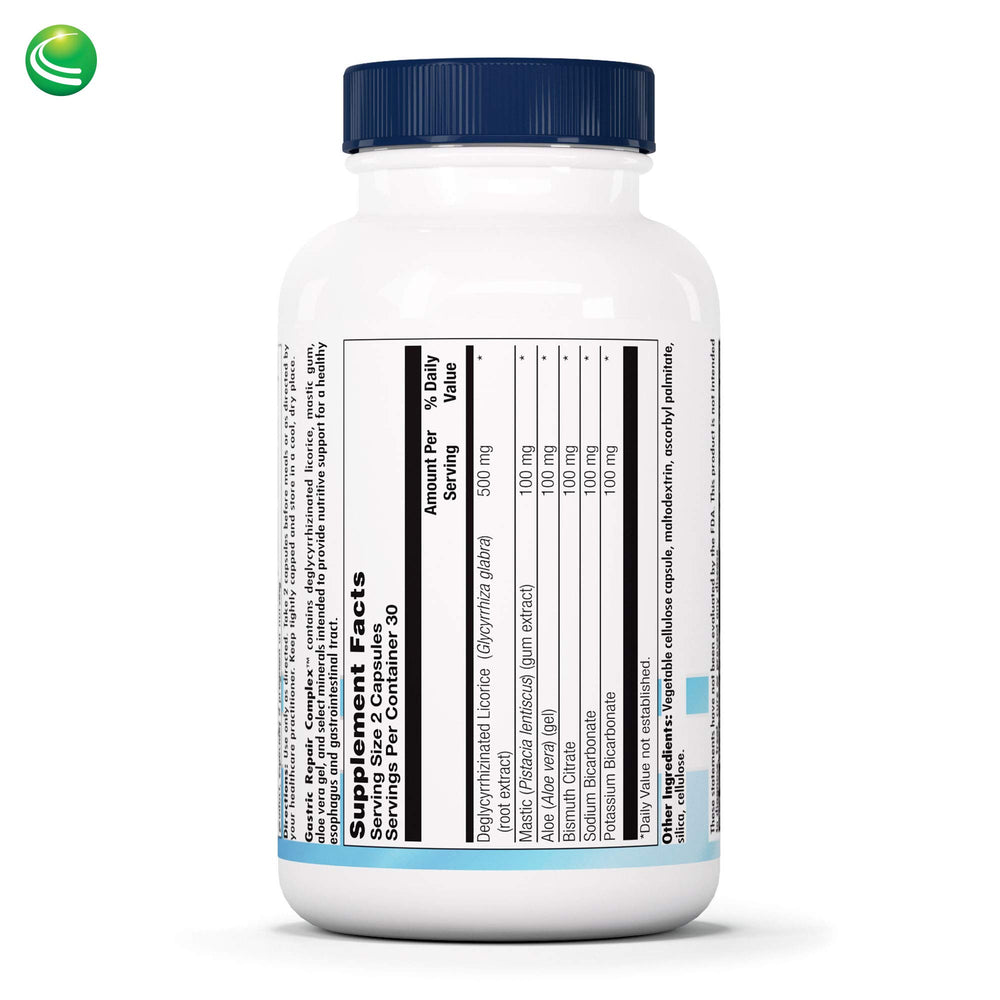 Nutra BioGenesis Gastric Support Complex capsules are easy to swallow