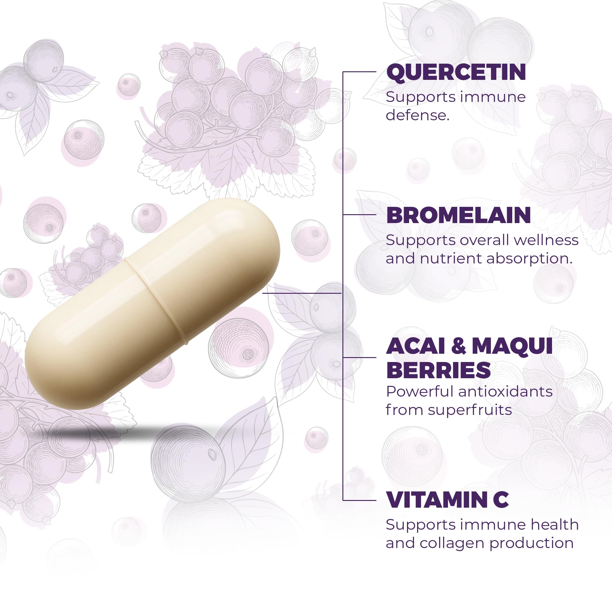 Nutra Florida Acai Berry Extract adds polyphenols for vitality.