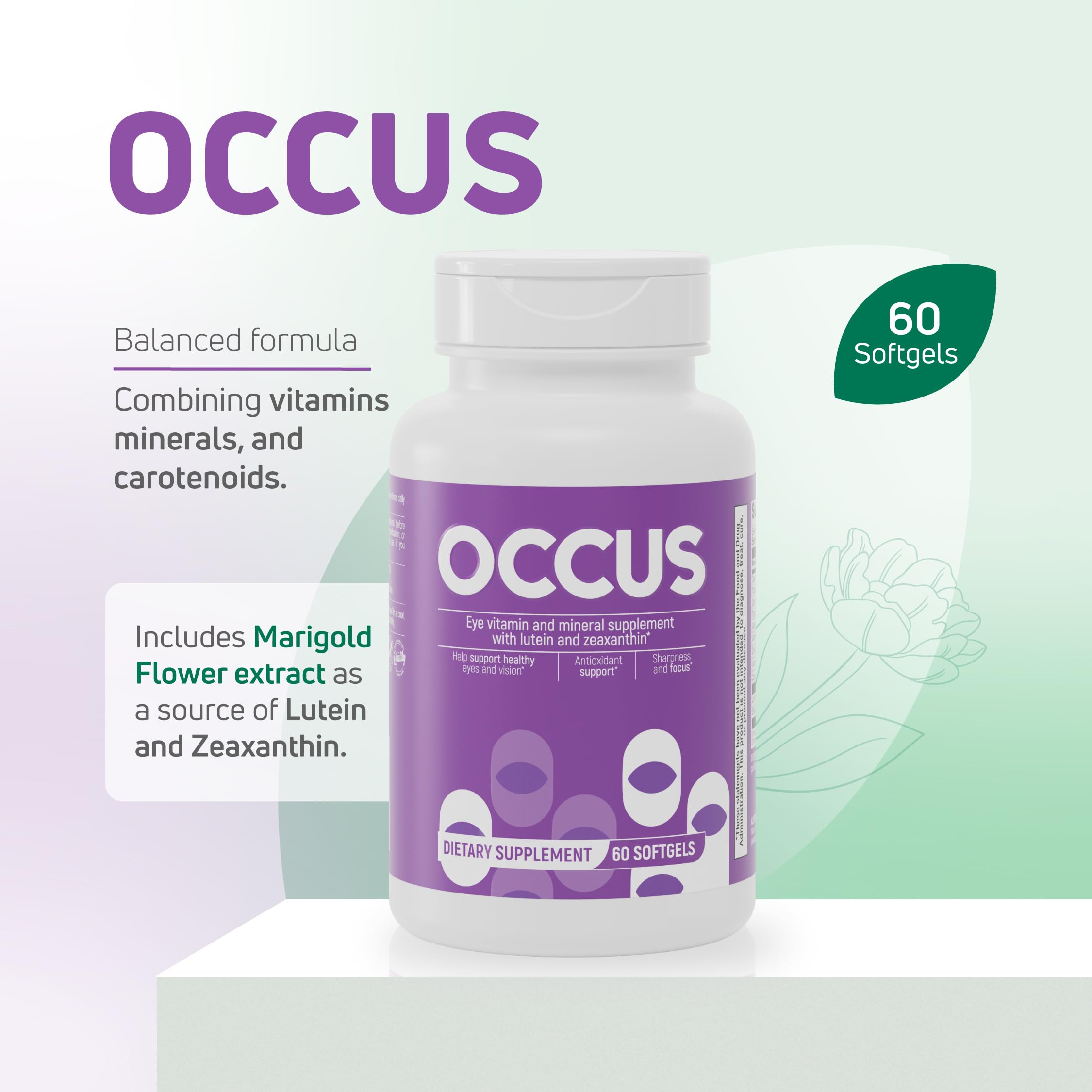 Nutra Nutrition Eye Vitamins packaging front ideal for shelf display.