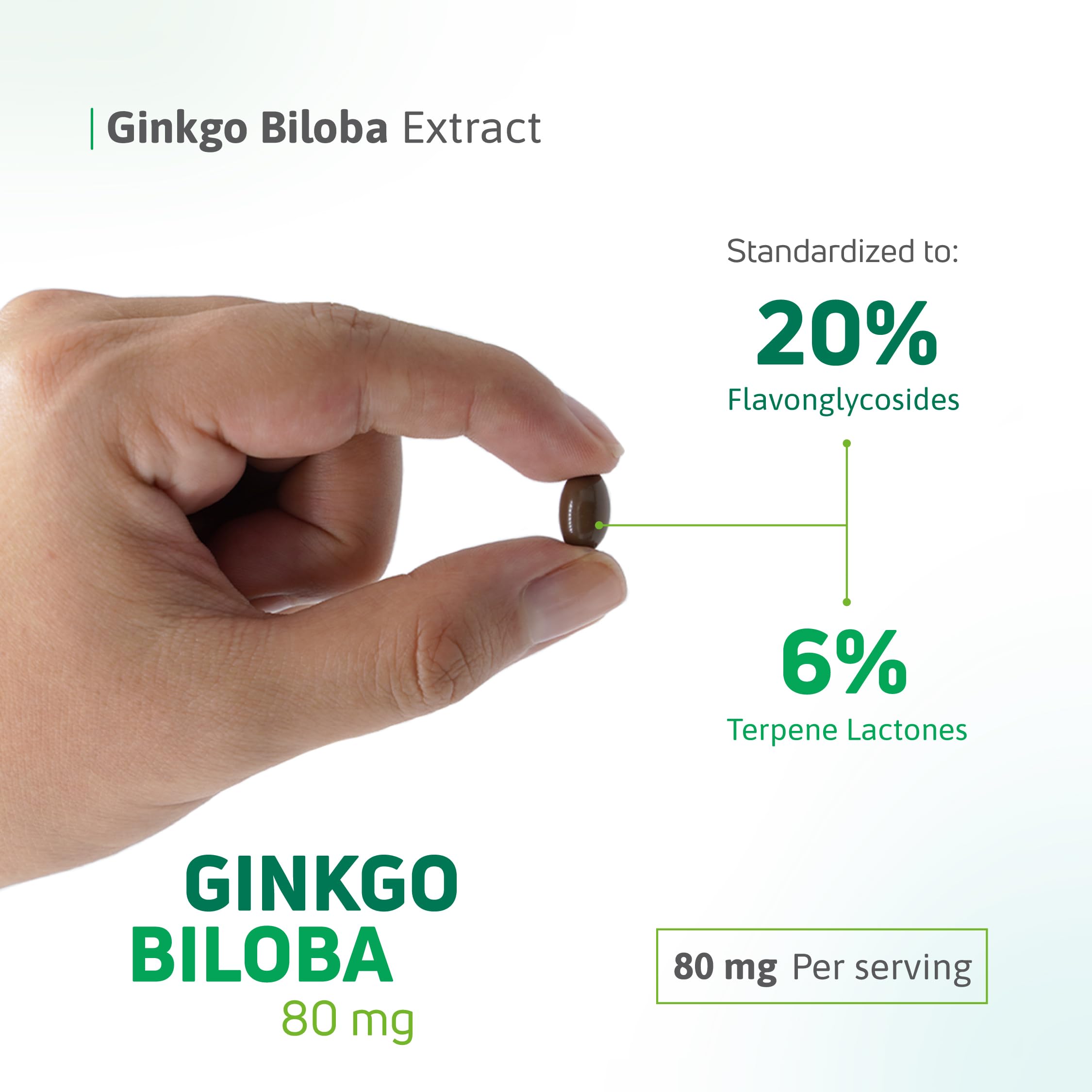 Nutra Nutrition Ginkgo Biloba non-GMO gluten-free badge on packaging.