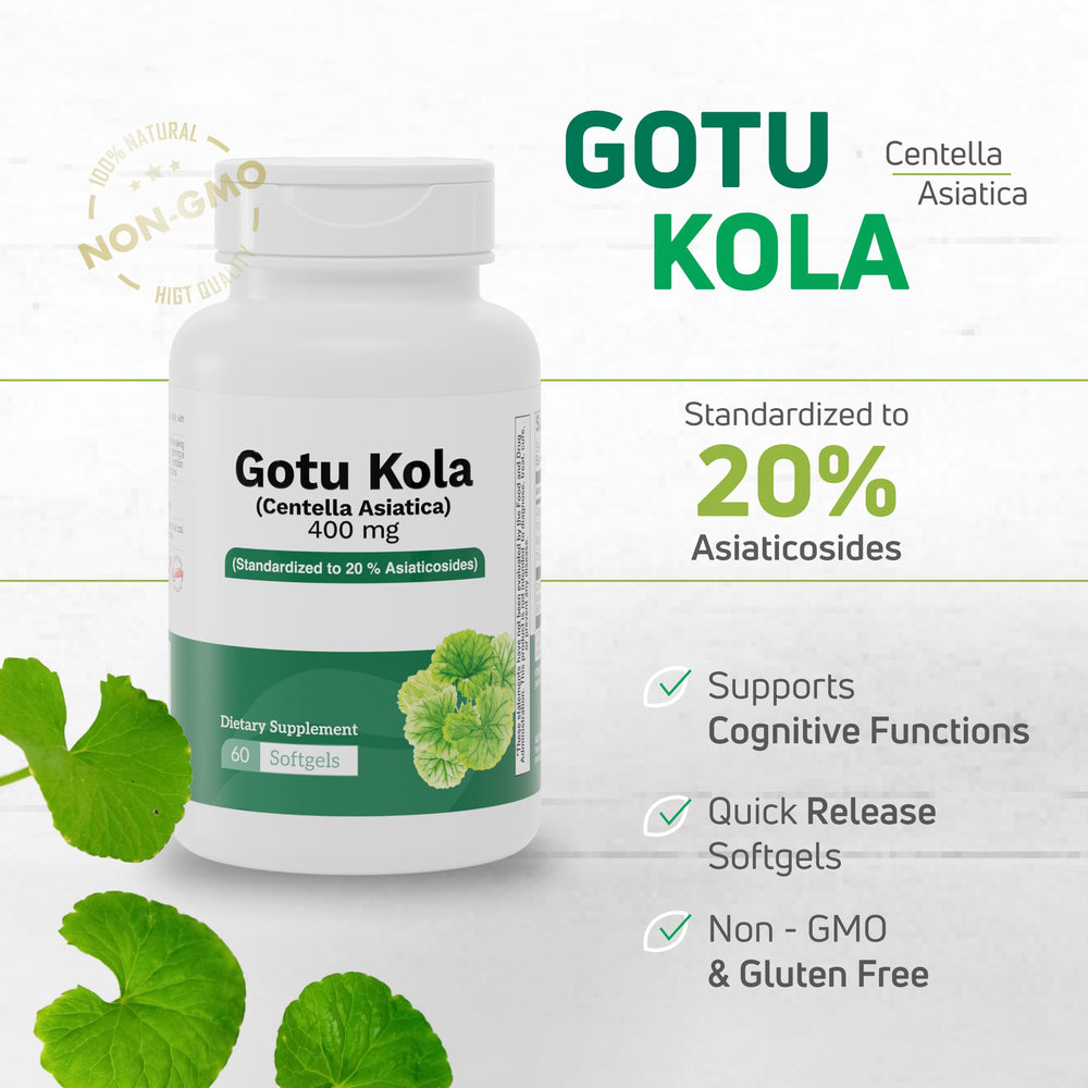 Nutra Nutrition Gotu Kola softgels for convenient daily dosing.